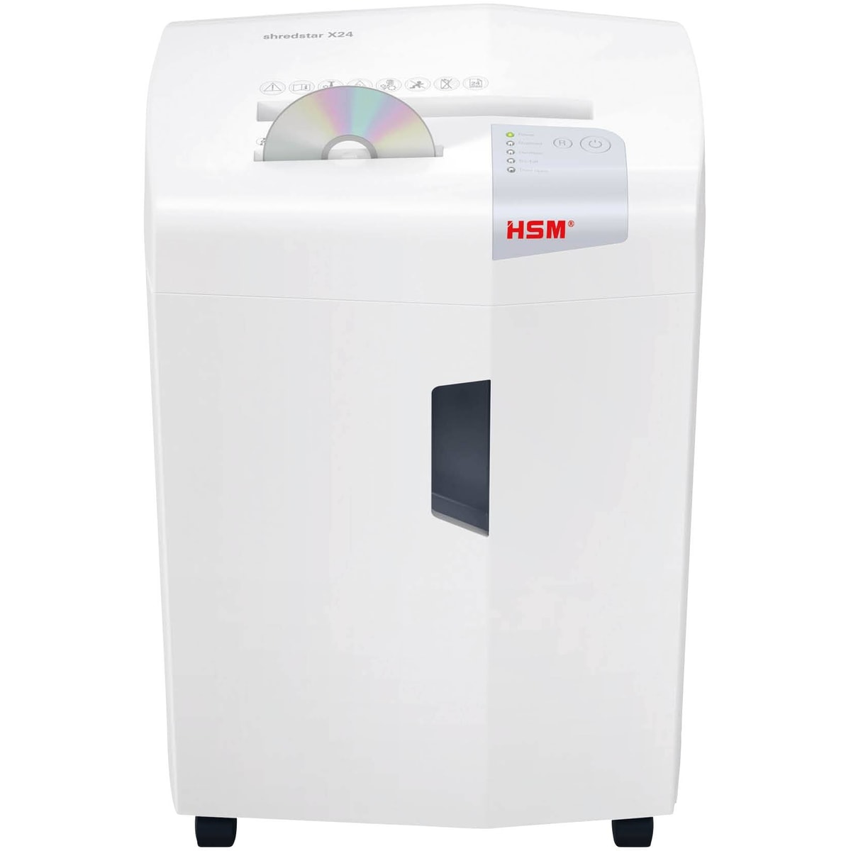 Fente du bloc de coupe CD et cartes du HSM shredstar X24